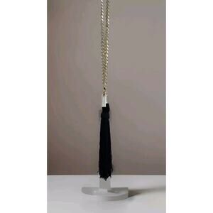 Marc Jacobs Decadence Gold Tone And Black Tassel Necklace